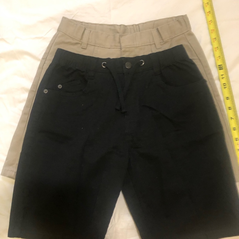 Black and Tan Shorts Set
